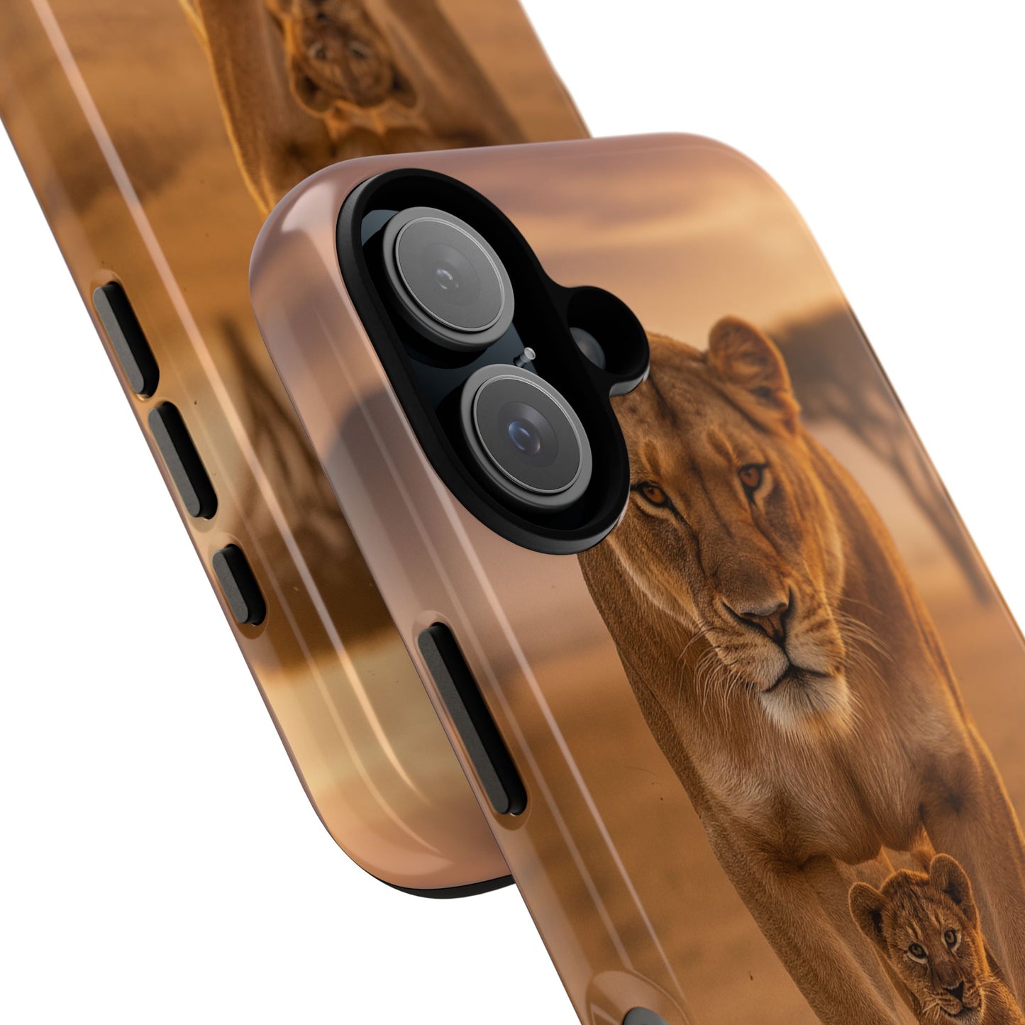 Lioness & Cub Phone Case | Safari Wildlife Tough Case for iPhone & Samsung
