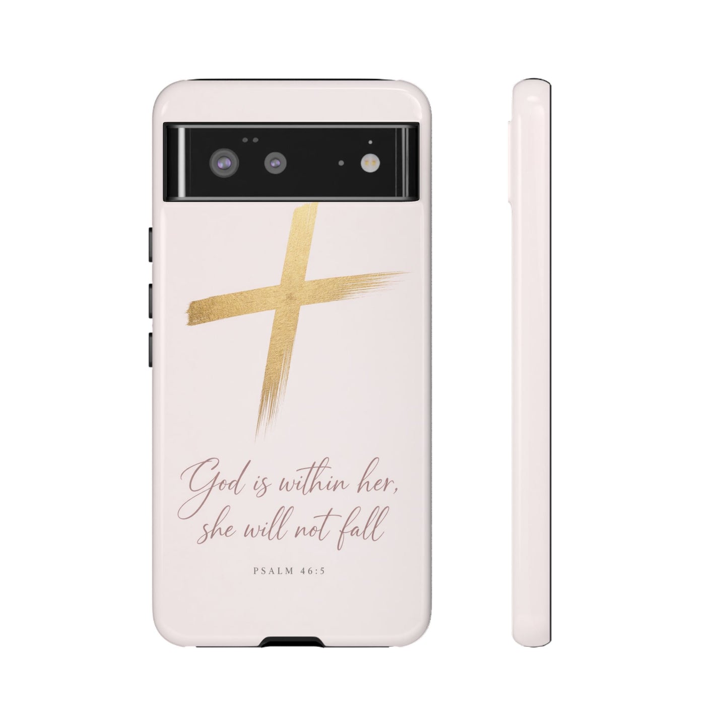 Psalm 46:5 God Is Within Her Christian Cross Phone Case Faith Gift