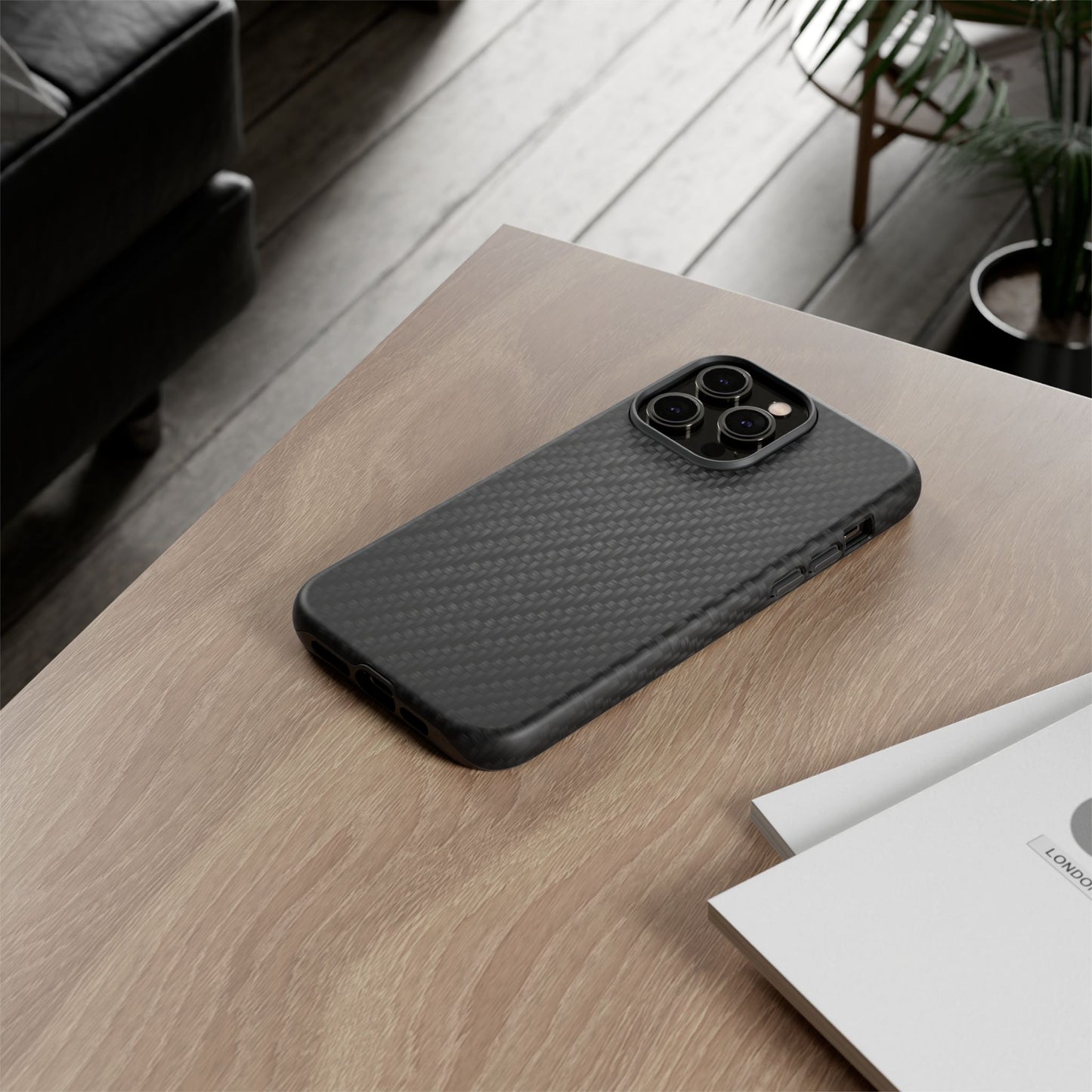 Carbon Fiber Inspired Phone Case – Rugged Slim Protective Tech Case for iPhone & Samsung