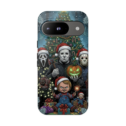 Christmas Horror Phone Case – Festive Slasher Collage Tough Case (iPhone, Samsung, Pixel)