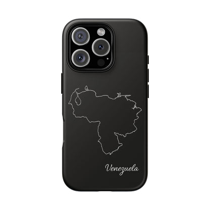 Venezuela Outline Phone Case – Minimal Country Map Tough Case (iPhone, Samsung, Pixel)
