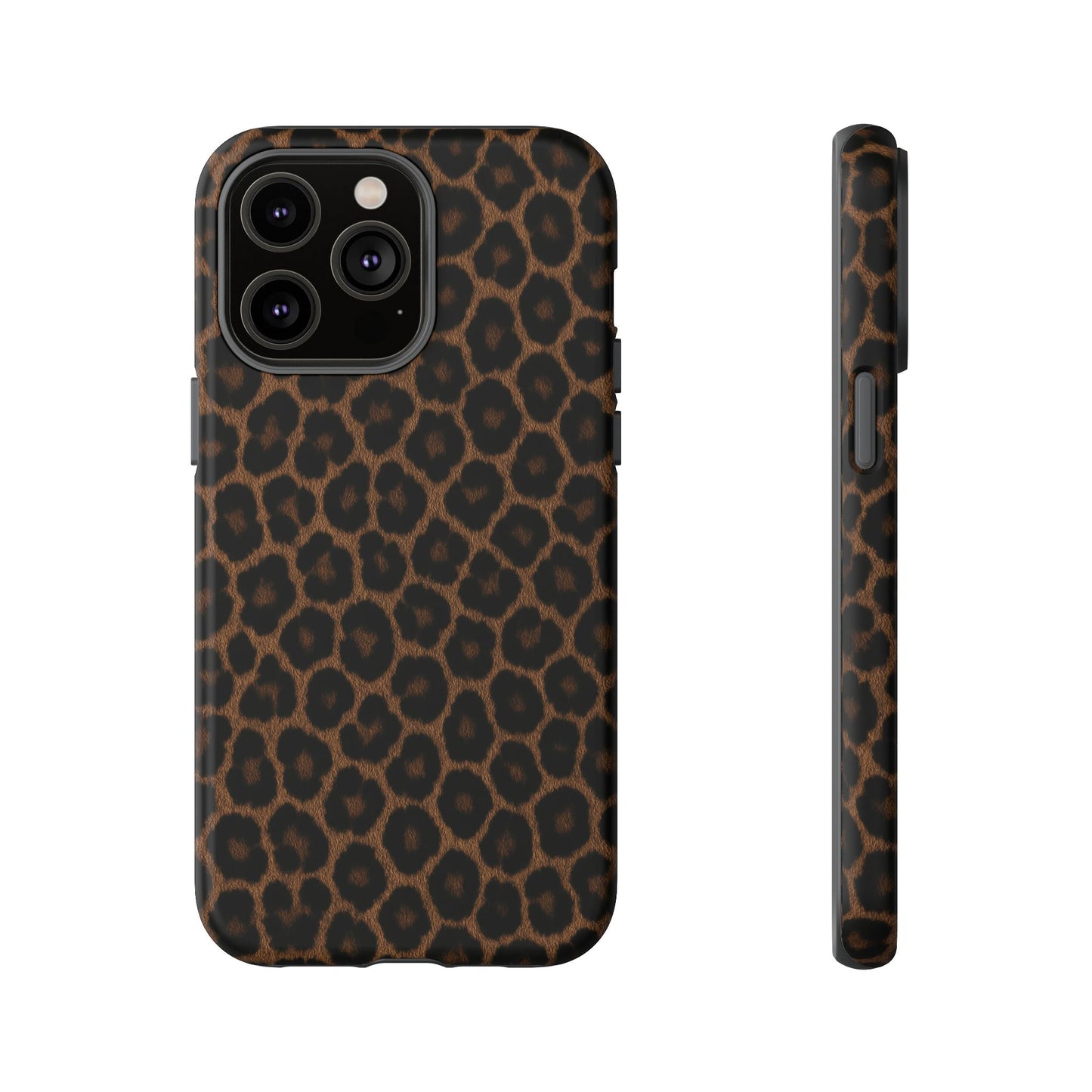 Brown Leopard Print Phone Case | Classic Animal Print Aesthetic Tough Protective Case