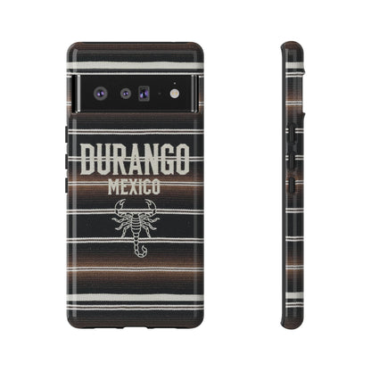 Durango Mexico Phone Case | Serape Scorpion Western Design | Mexican Heritage Tough Case for iPhone & Samsung