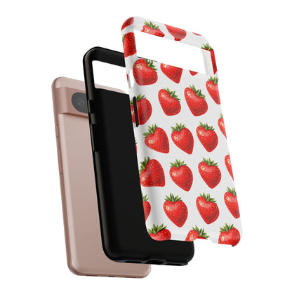 Cute Strawberry Phone Case – Aesthetic Fruit Pattern Protective Cover for Iphone, Samsung Galaxy and Pixel