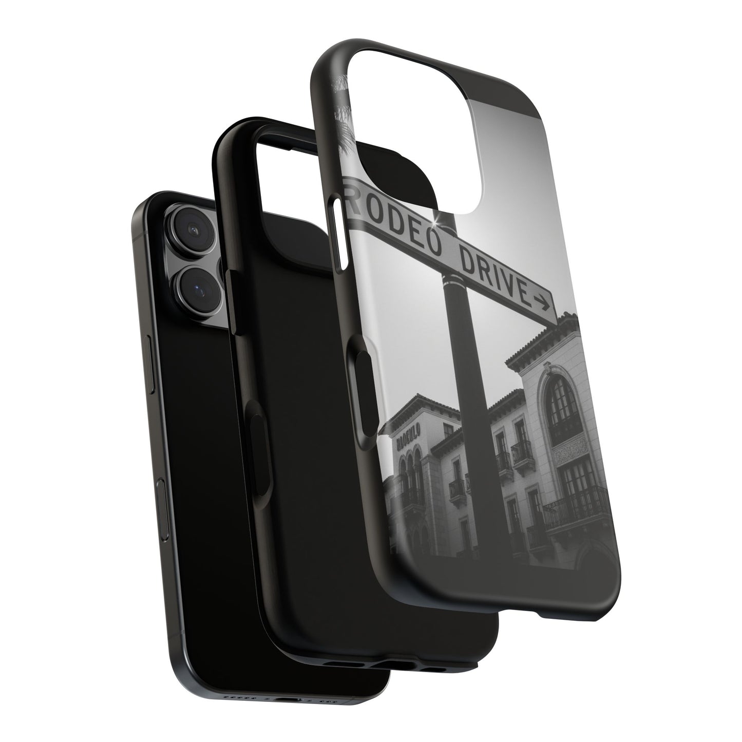 Rodeo Drive Phone Case | Los Angeles Aesthetic Black & White Photography | Luxury LA Street Tough Case for iPhone & Samsung