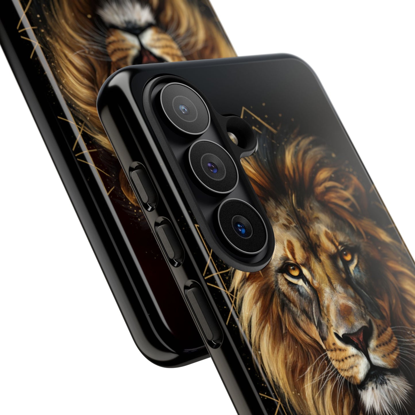 Majestic Lion Phone Case – Black Gold Luxury Lion Art Tough Protective Case