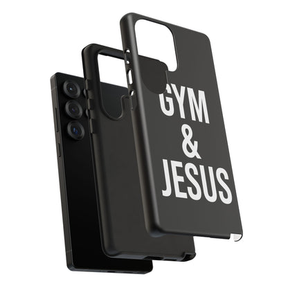 Gym & Jesus Phone Case Christian Faith Workout Gym Motivation Case