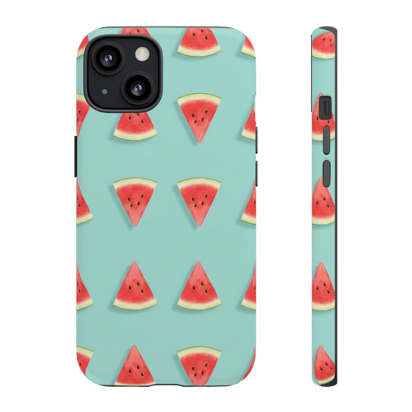 Watermelon Phone Case – Pastel Blue Summer Fruit Tough Case (iPhone, Samsung, Pixel)