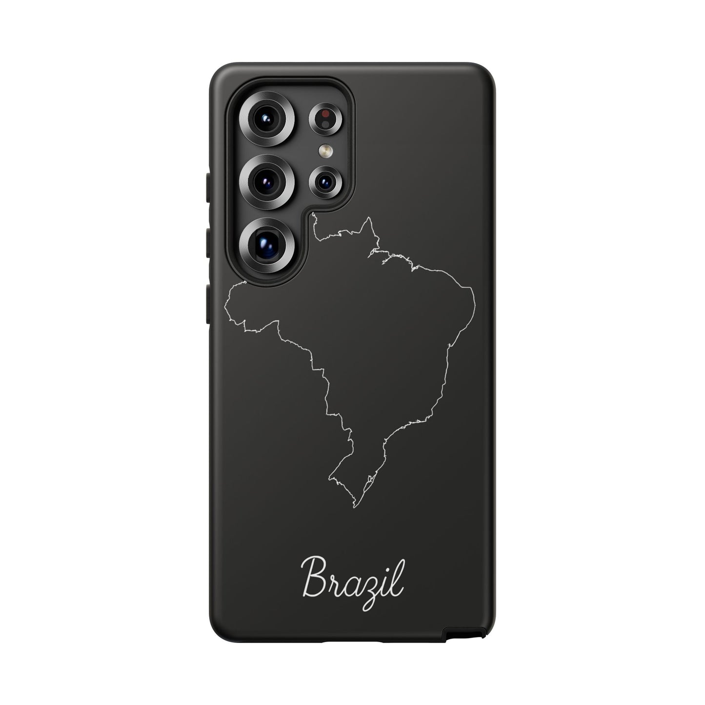 Brazil Outline Phone Case – Minimal Country Map Tough Case (iPhone, Samsung, Pixel)