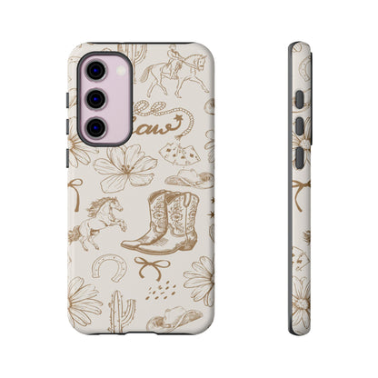 Western Cowgirl Phone Case for iPhone Samsung Galaxy Pixel Tough Case