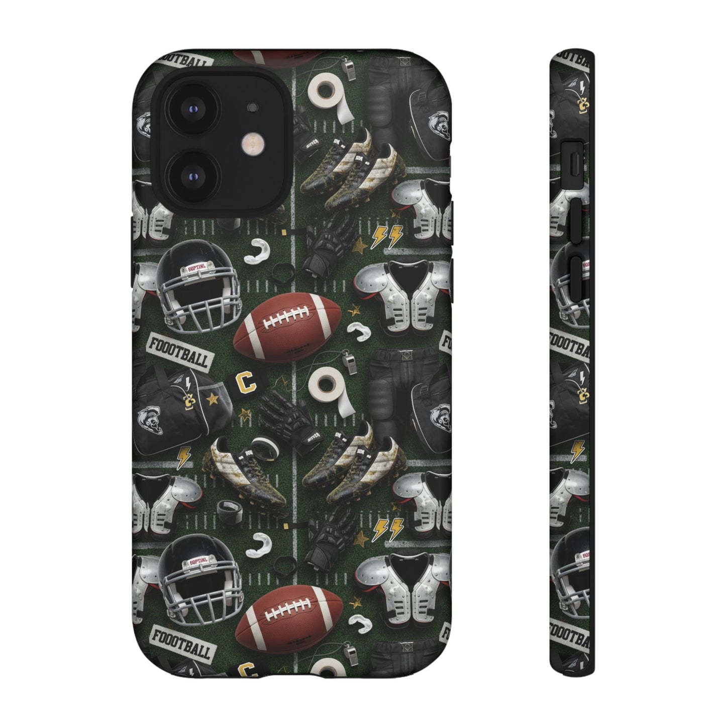Football Pattern Phone Case – Sports Fan Tough Protective Game Day Case