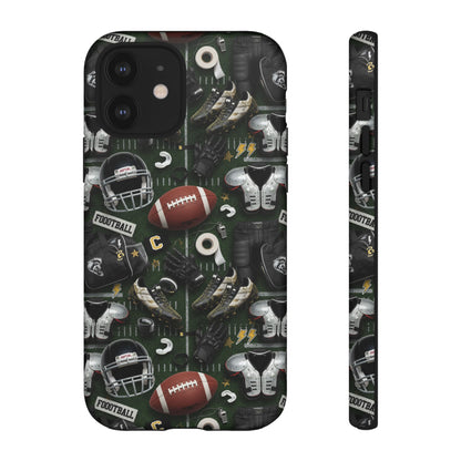 Football Pattern Phone Case – Sports Fan Tough Protective Game Day Case