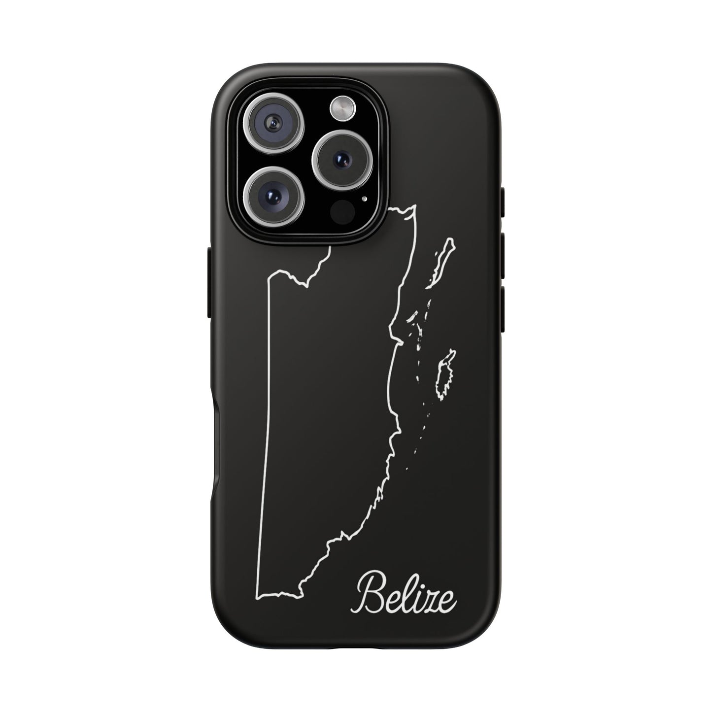 Belize Outline Phone Case – Minimal Country Map Tough Case (iPhone, Samsung, Pixel)