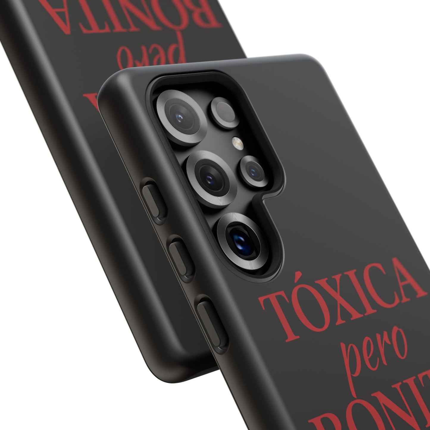 Toxica Pero Bonita Phone Case, Latina Quote Case, Red Lips Aesthetic, Spanish Saying Case, Trendy Tough Cover