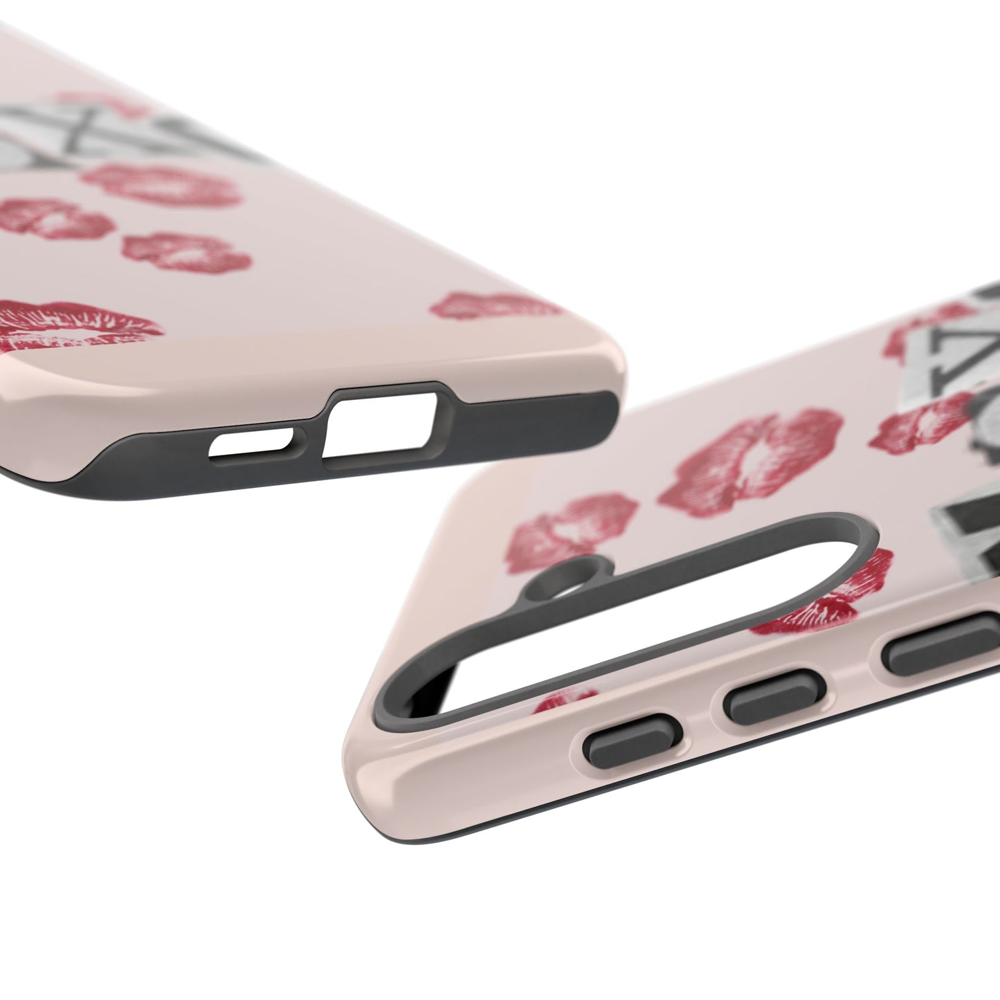 XOXO Kiss Print Phone Case | Coquette Valentine Aesthetic | Cute Pink Lipstick Kiss Tough Case for iPhone & Samsung