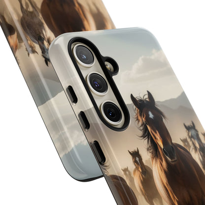 Running Horses Phone Case – Wild Mustang Herd Tough Case (iPhone, Samsung, Pixel)