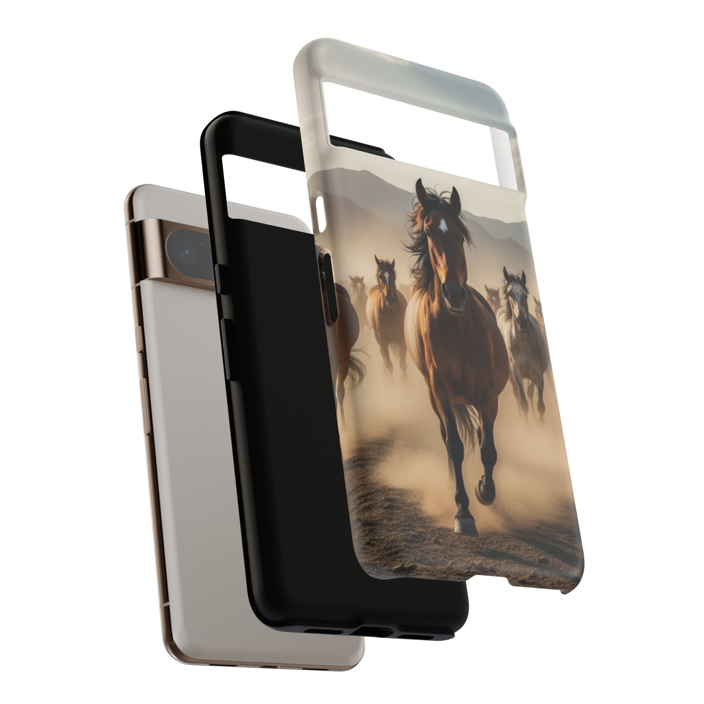 Running Horses Phone Case | Wild Mustang Herd Tough Protective Cover