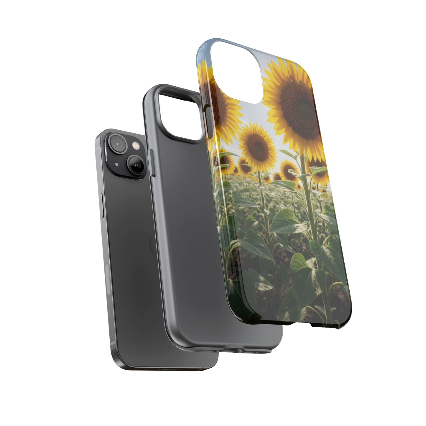 Sunflower Field Phone Case | Golden Hour Floral Aesthetic | Bright Summer Tough Case