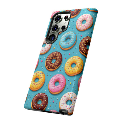 Cute Donut Pattern Phone Case – Colorful Sprinkles Dessert Design for Iphone, Samsung Galaxy and Pixel