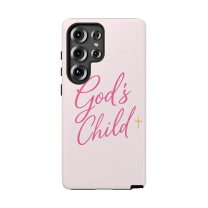 Gods Child Phone Case Christian Pink Aesthetic Tough iPhone Case