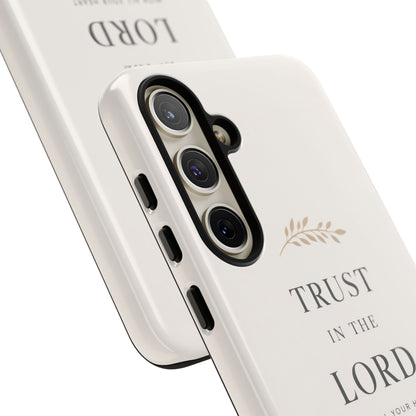 Proverbs 3:5 Christian Phone Case Trust in the Lord Minimalist Faith Cover