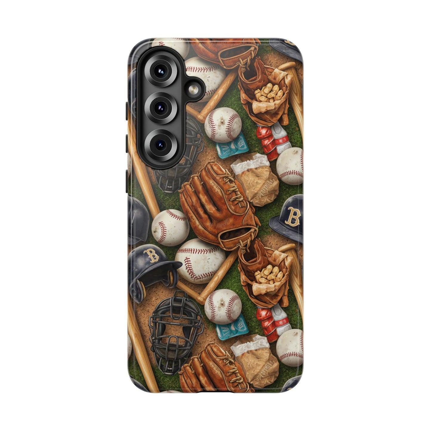 Baseball Gear Collage Phone Case – Vintage Baseball Equipment Sports Tough Case