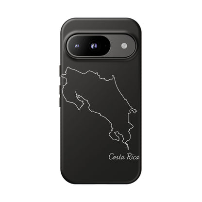 Costa Rica Outline Phone Case – Minimal Country Map Tough Case (iPhone, Samsung, Pixel)