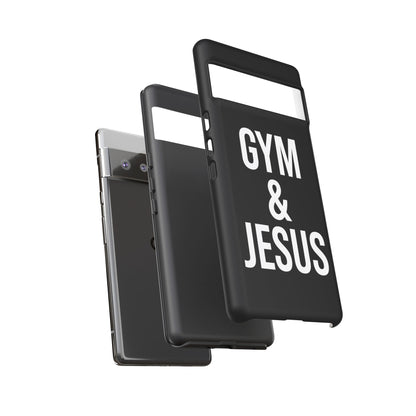 Gym & Jesus Phone Case Christian Faith Workout Gym Motivation Case