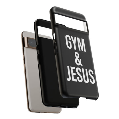 Gym & Jesus Phone Case Christian Faith Workout Gym Motivation Case