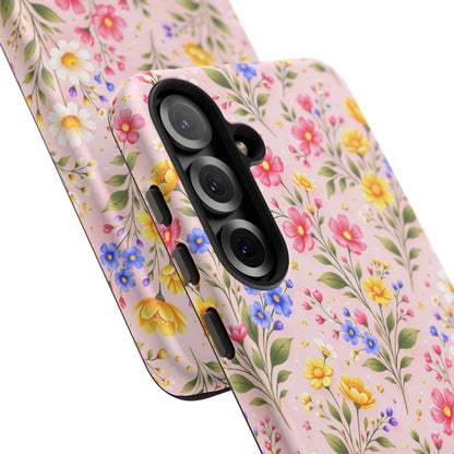 Wildflower Floral Phone Case Vintage Spring Meadow Tough Cover