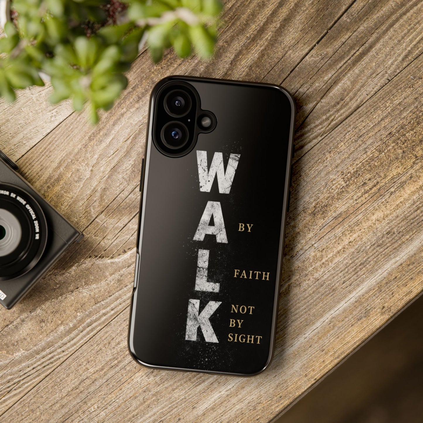 Walk by Faith Not by Sight Christian Phone Case Bible Verse Faith Cover