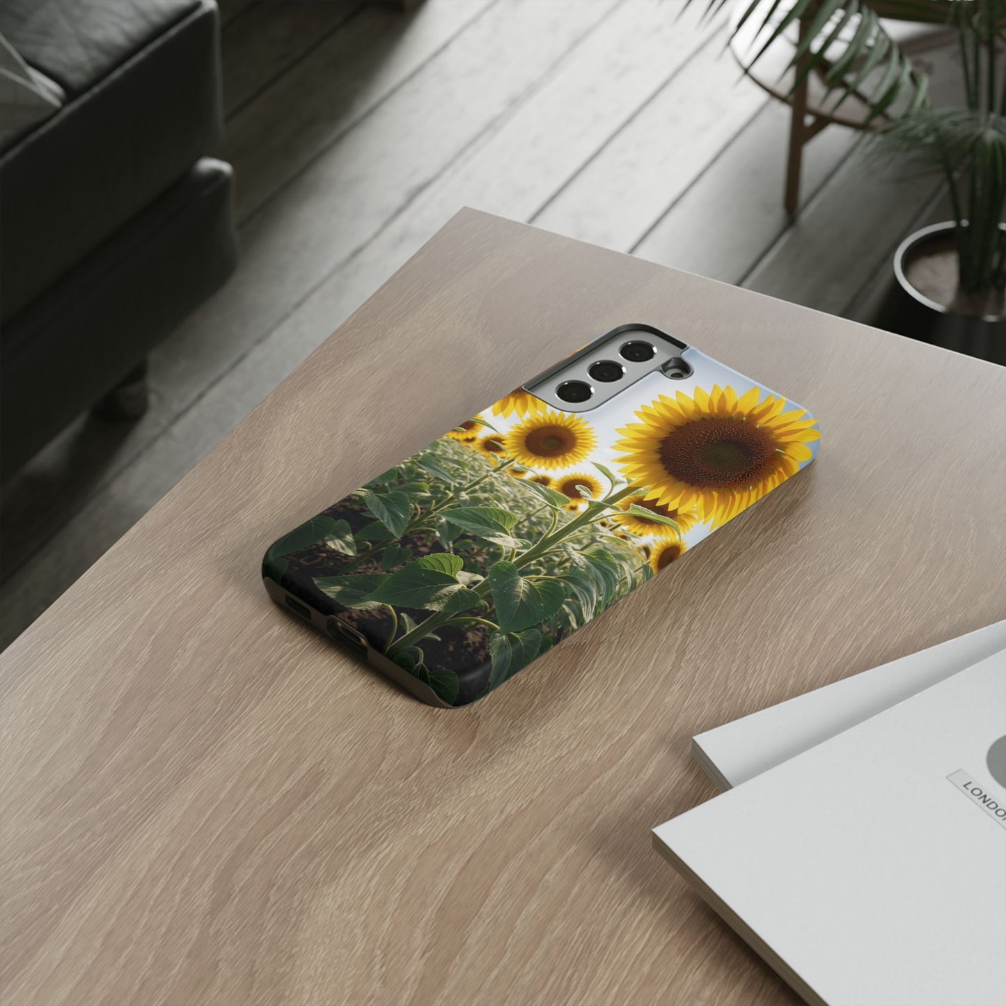 Sunflower Field Phone Case | Golden Hour Floral Aesthetic | Bright Summer Tough Case