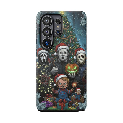 Christmas Horror Phone Case – Festive Slasher Collage Tough Case (iPhone, Samsung, Pixel)