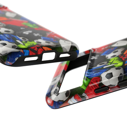 Soccer Ball Pattern Phone Case – Sports Fan Tough Protective Game Day Case