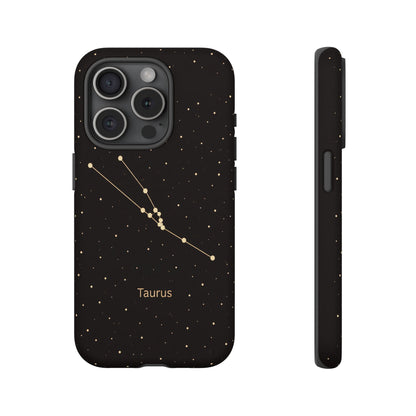 Taurus Zodiac Constellation Phone Case – Luxe Gold Celestial Cover