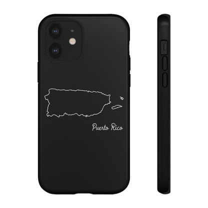 Puerto Rico Outline Phone Case – Minimal Country Map Tough Case (iPhone, Samsung, Pixel)