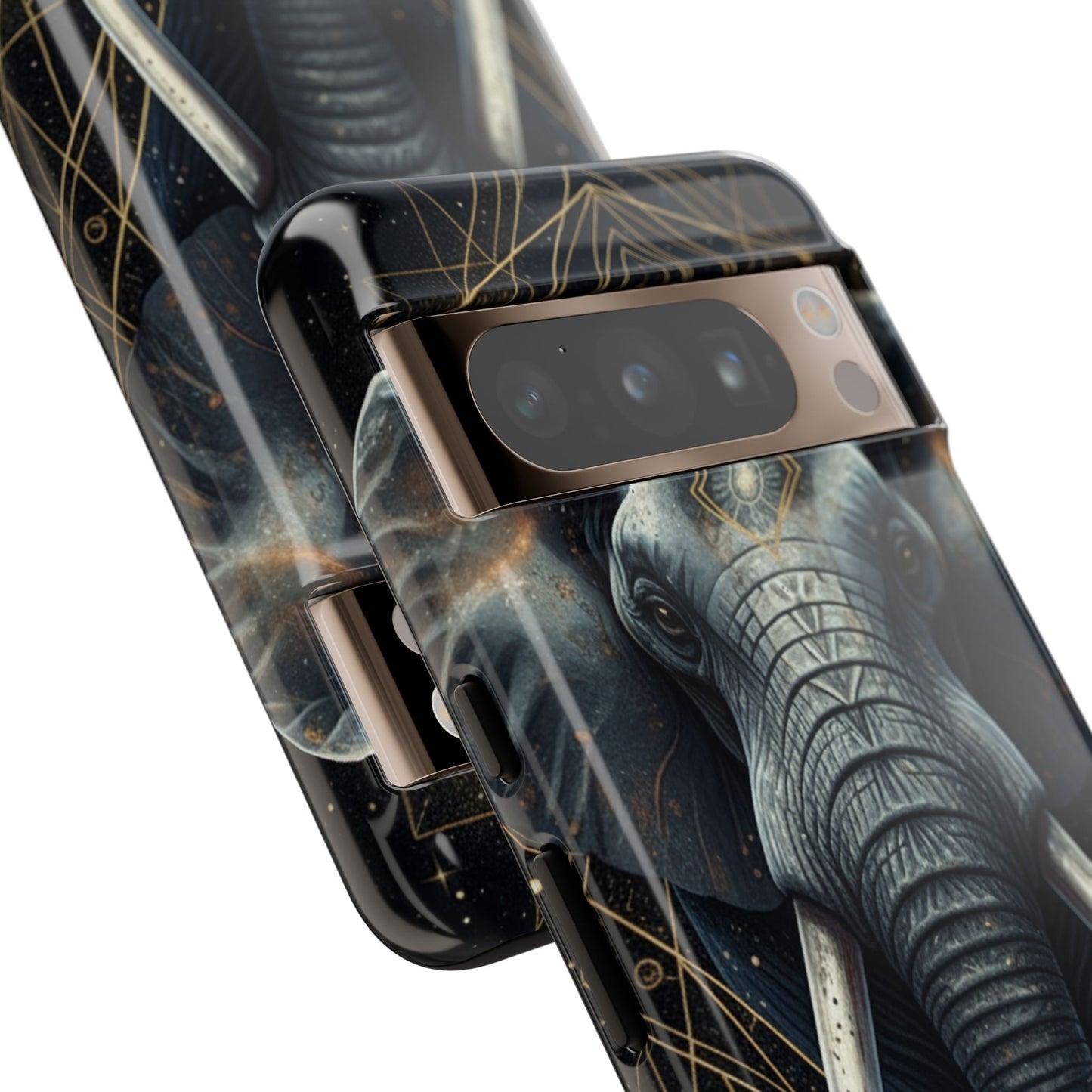 Elephant Mandala Phone Case | Minimal Gold Accent Tough Case