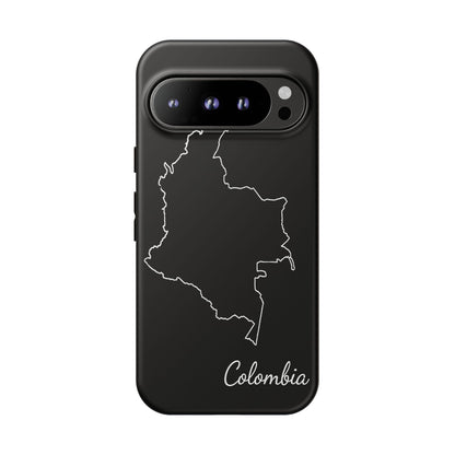 Colombia Outline Phone Case – Minimal Country Map Tough Case (iPhone, Samsung, Pixel)