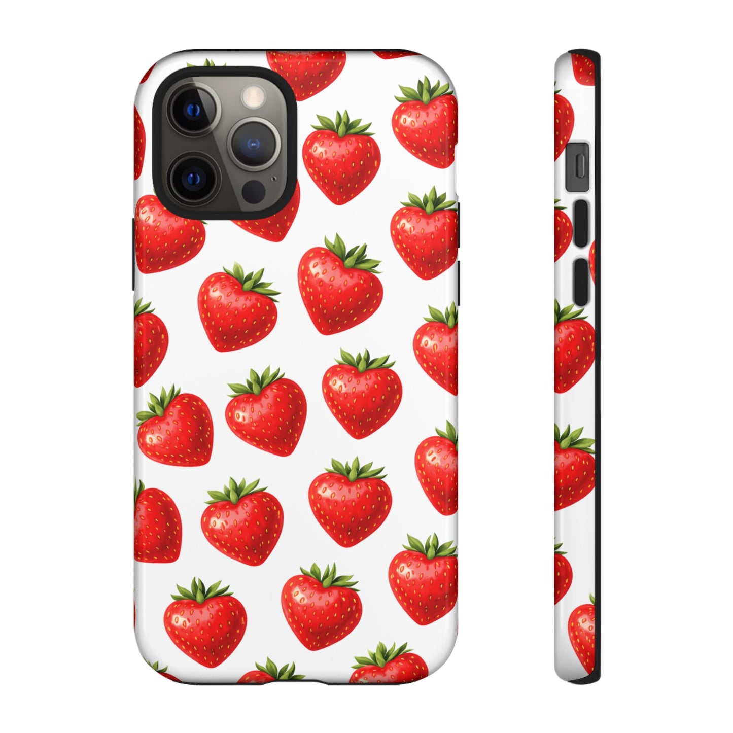 Cute Strawberry Phone Case – Aesthetic Fruit Pattern Protective Cover for Iphone, Samsung Galaxy and Pixel
