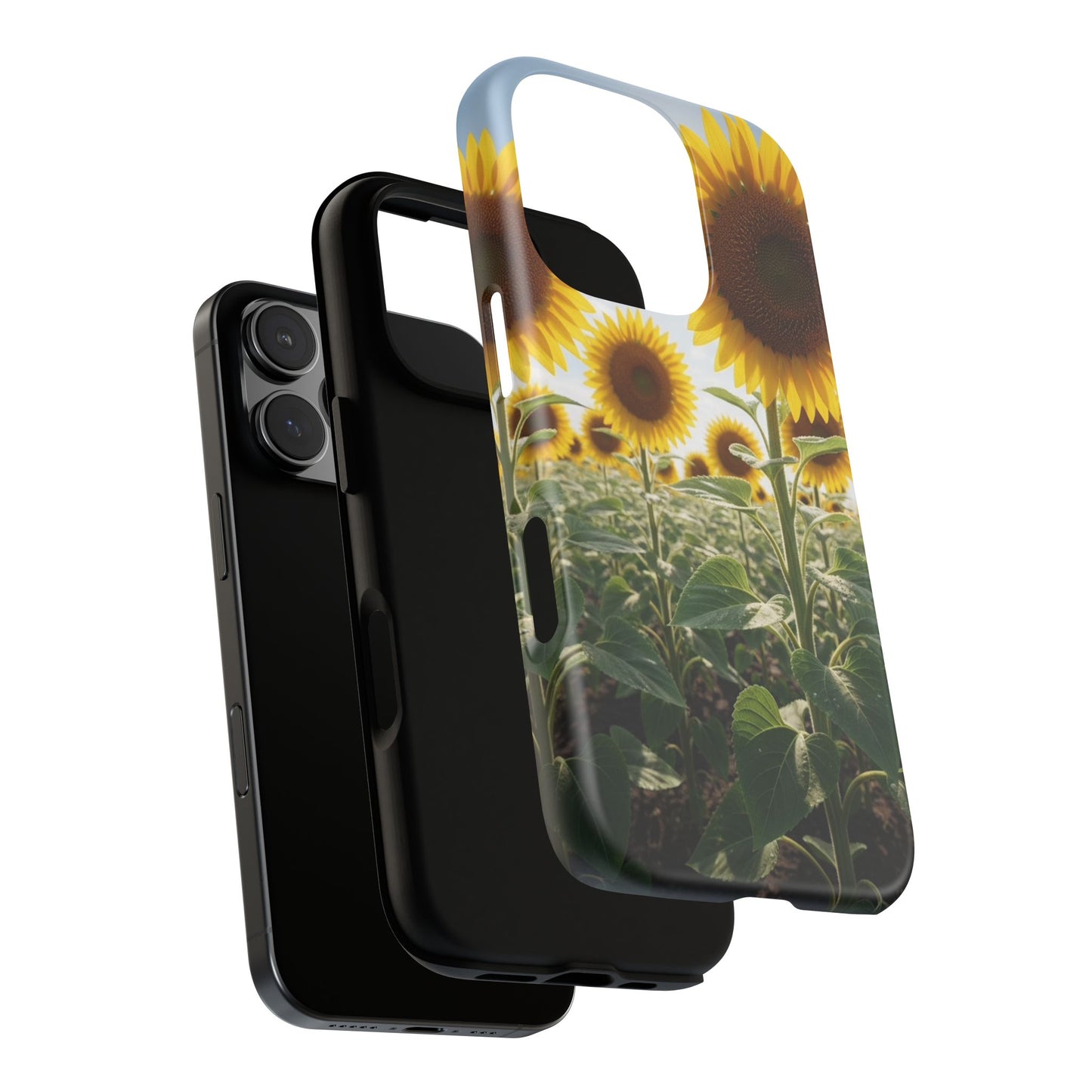 Sunflower Field Phone Case | Golden Hour Floral Aesthetic | Bright Summer Tough Case