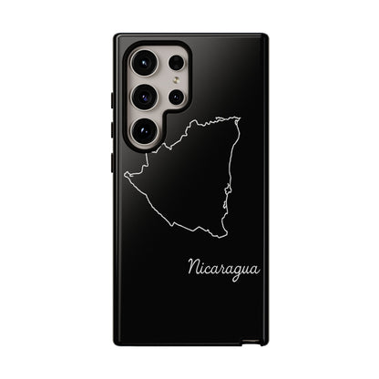 Nicaragua Outline Phone Case – Minimal Country Map Tough Case (iPhone, Samsung, Pixel)