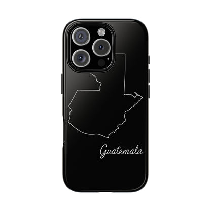Guatemala Outline Phone Case – Minimal Country Map Tough Case (iPhone, Samsung, Pixel)