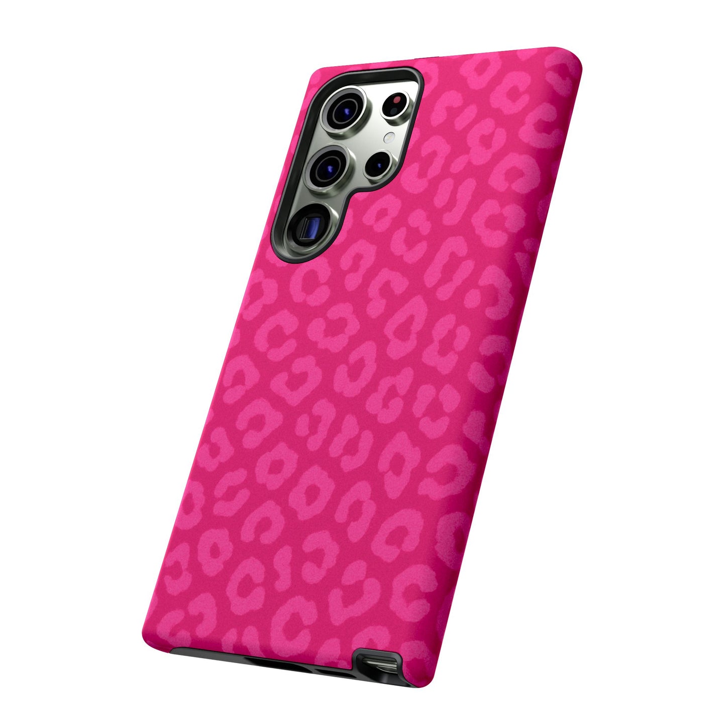 Hot Pink Leopard Phone Case – Bold Coquette Aesthetic Tough Case