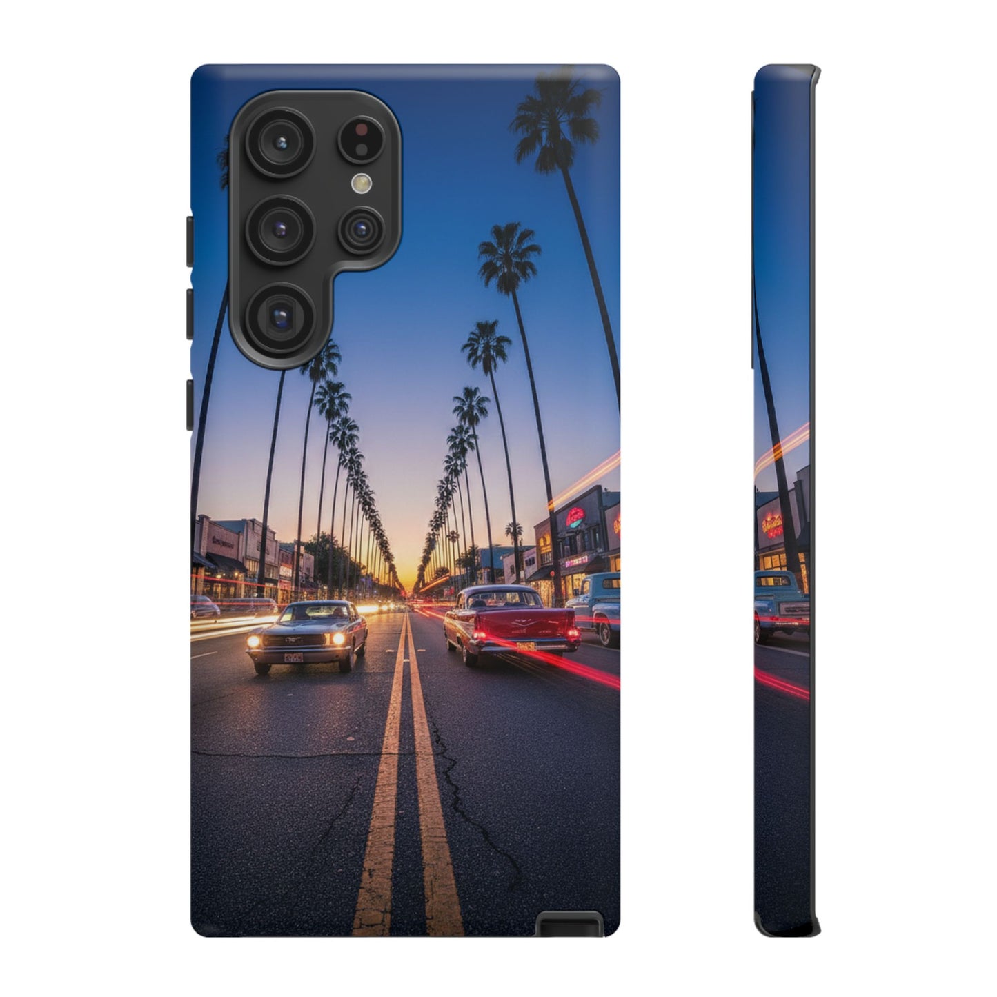 LA Sunset Boulevard Phone Case | Palm Tree Sunset Aesthetic | City Night Tough Case