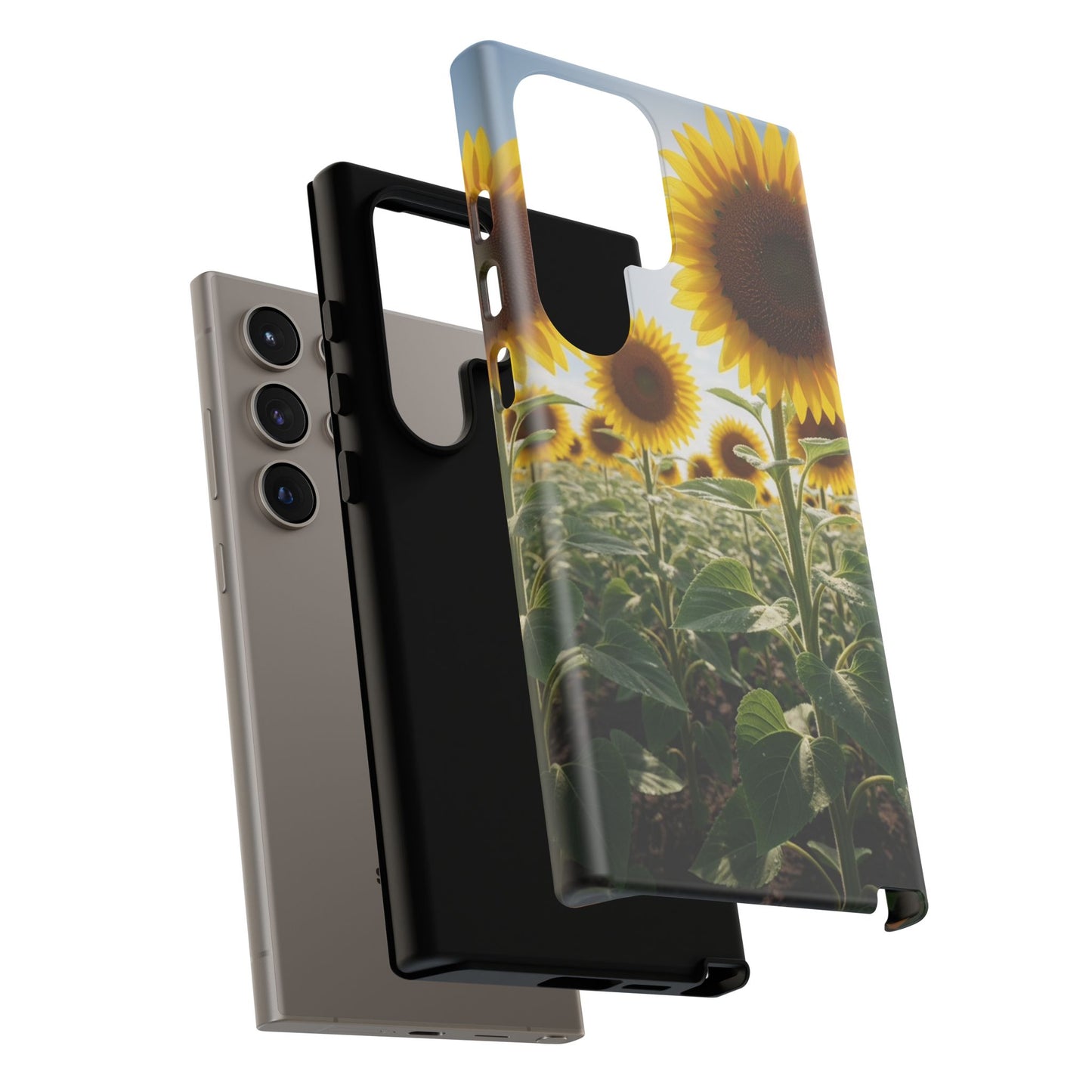 Sunflower Field Phone Case | Golden Hour Floral Aesthetic | Bright Summer Tough Case