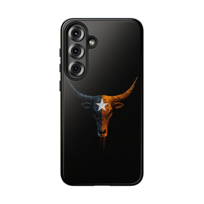 Texas Longhorn Skull Phone Case Western Cowboy Bull iPhone Samsung Cover