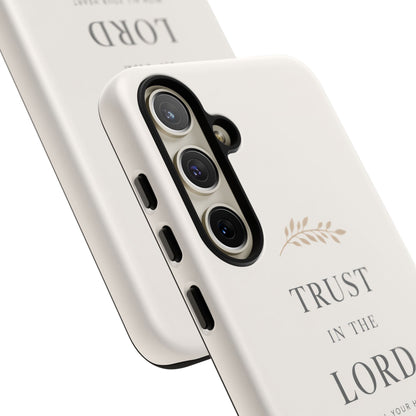 Proverbs 3:5 Christian Phone Case Trust in the Lord Minimalist Faith Cover