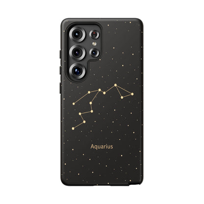 Aquarius Zodiac Constellation Phone Case – Luxe Gold Celestial Cover