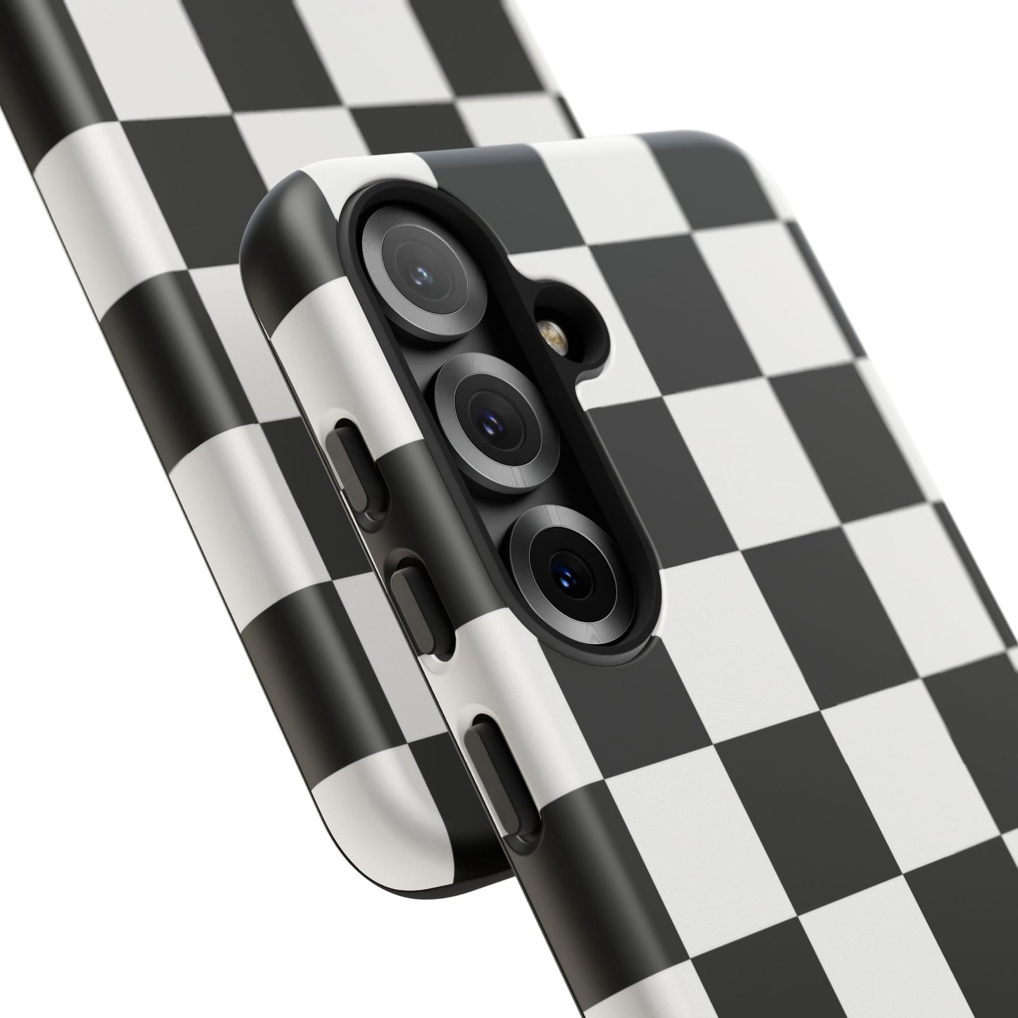 Black & White Checkerboard Phone Case – Classic Aesthetic Tough Protective Case for Iphone, Samsung Galaxy and Pixel