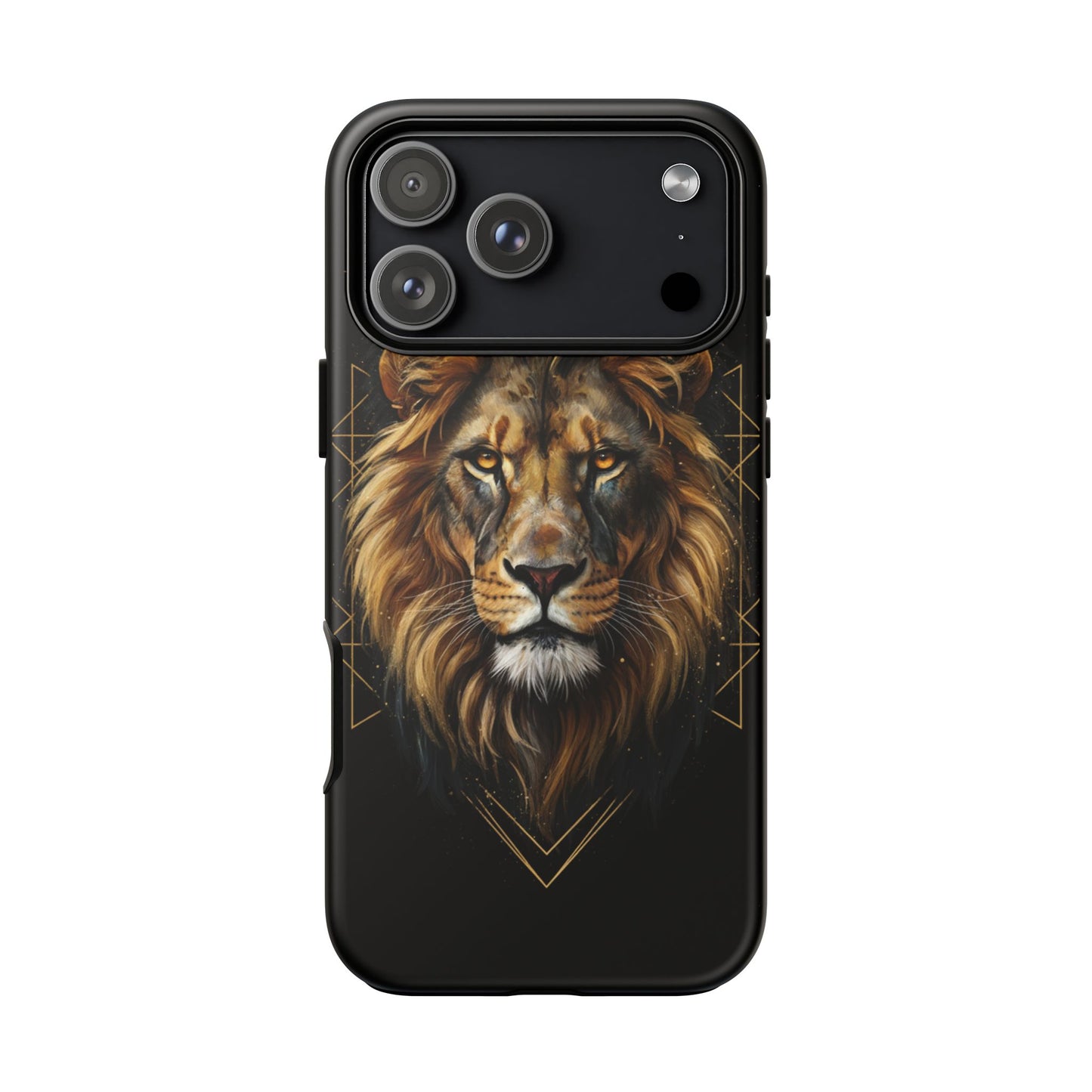 Majestic Lion Phone Case – Black Gold Luxury Lion Art Tough Protective Case